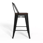 Lot de 4 tabourets de bar à hauteur de comptoir 24 Josephine en métal/bois - WyndenHall