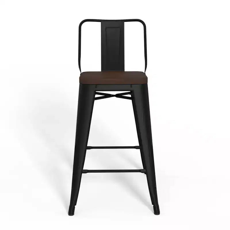 Lot de 4 tabourets de bar à hauteur de comptoir 24 Josephine en métal/bois - WyndenHall