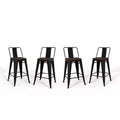 Set of 4 24 Josephine Metal/Wood Counter Height Barstools - WyndenHall