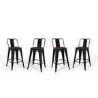 Set of 4 24 Josephine Metal/Wood Counter Height Barstools - WyndenHall