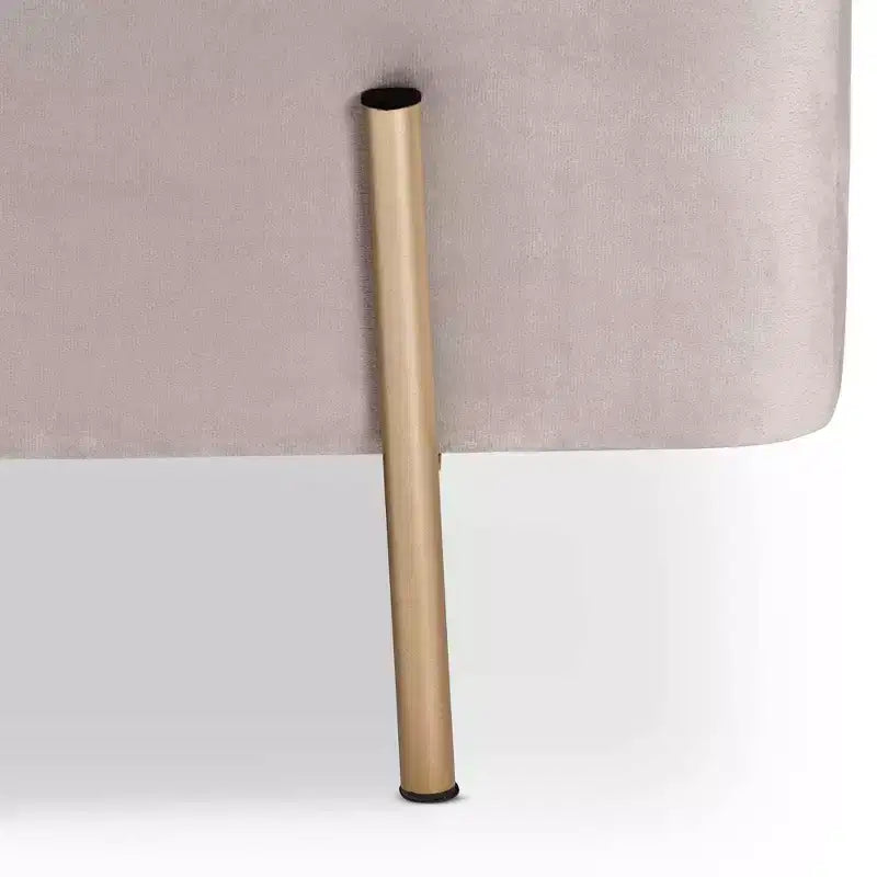 Banc de rangement en métal Rockwell Velvet - Baxton Studio