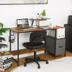 Bureau d'ordinateur Costway avec étagère et casier de rangement mobile pour le bureau à domicile