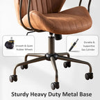OVIOS Chaise de bureau ergonomique en suède avec soutien lombaire