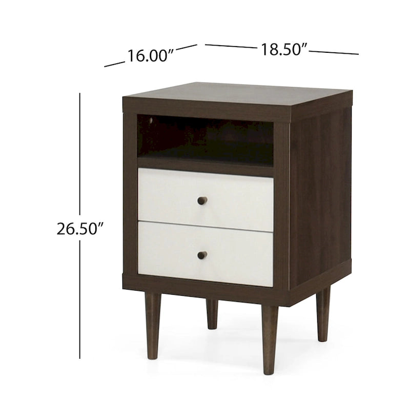 Commode Moderne Mi-Siècle à 2 Tiroirs