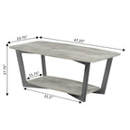 Table basse Graystone avec étagère de Convenience Concepts