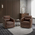 Lot de 2 fauteuils pivotants en cuir véritable de 28,74 de large