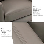 Lot de 2 fauteuils pivotants en cuir véritable de 28,74 de large