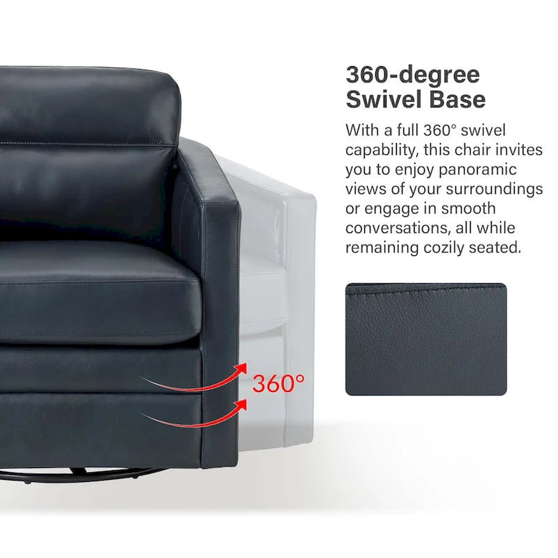 Lot de 2 fauteuils pivotants en cuir véritable de 28,74 de large