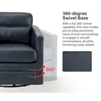 Lot de 2 fauteuils pivotants en cuir véritable de 28,74 de large