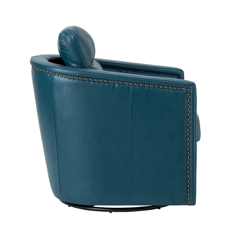 Lot de 2 fauteuils pivotants en cuir véritable de 28,74 de large