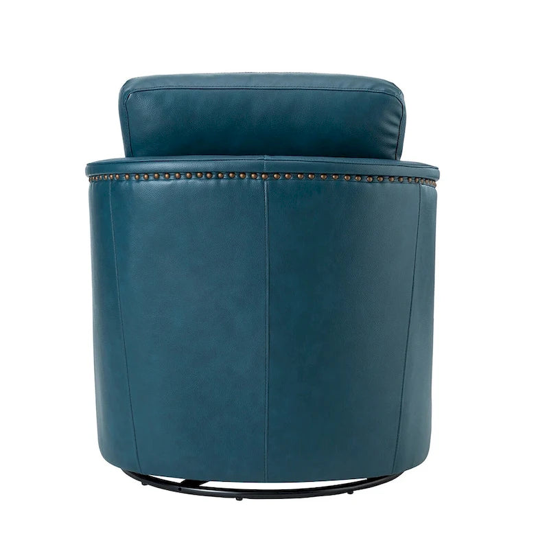 Lot de 2 fauteuils pivotants en cuir véritable de 28,74 de large