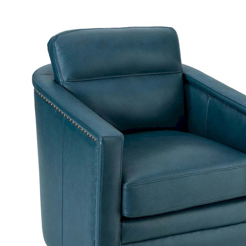 Lot de 2 fauteuils pivotants en cuir véritable de 28,74 de large