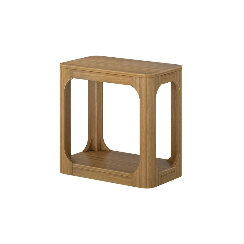 Table d'appoint rectangulaire noire/noyer, 1 personne