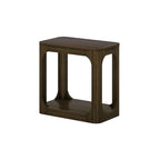 Table d'appoint rectangulaire noire/noyer, 1 personne