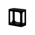 Table d'appoint rectangulaire noire/noyer, 1 personne