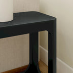 Table d'appoint rectangulaire noire/noyer, 1 personne
