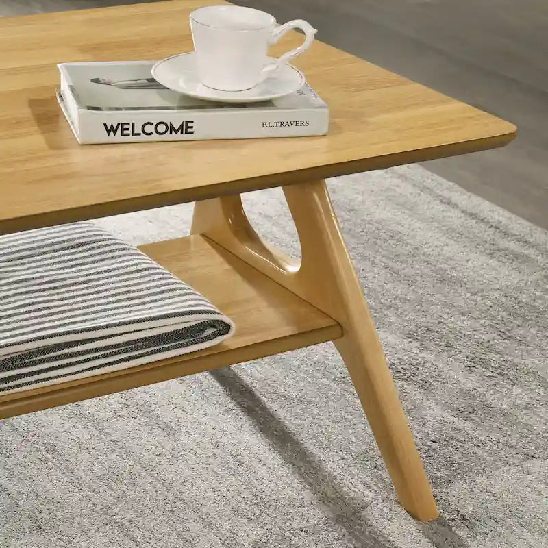 Roundhill Furniture Arona, ensemble de 3 tables basses en bois, style moderne du milieu du siècle