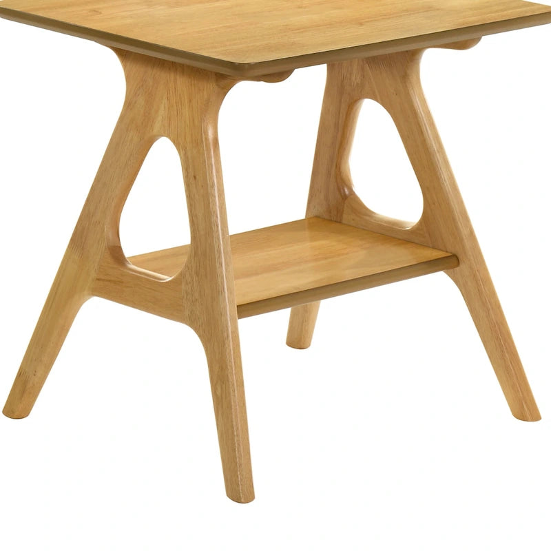 Roundhill Furniture Arona, ensemble de 3 tables basses en bois, style moderne du milieu du siècle