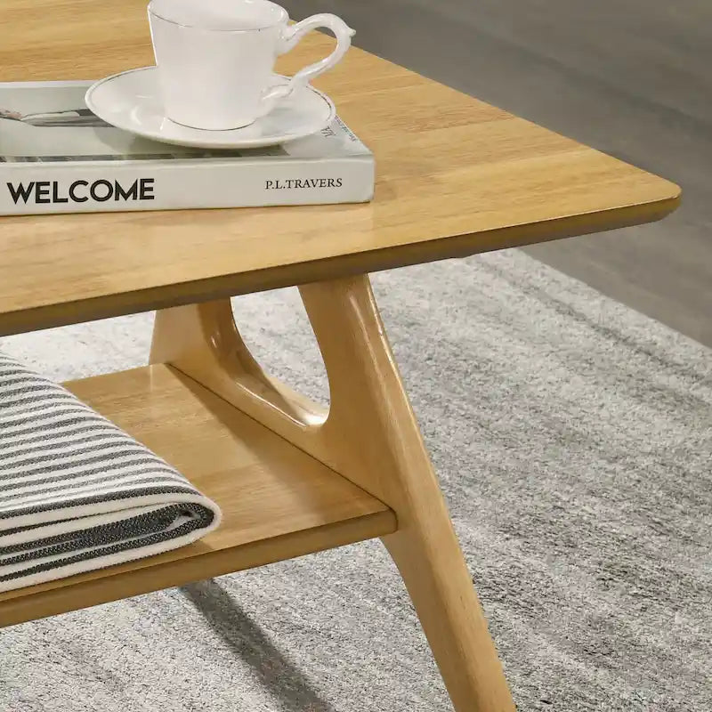 Roundhill Furniture Arona, ensemble de 3 tables basses en bois, style moderne du milieu du siècle