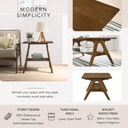 Roundhill Furniture Arona, ensemble de 3 tables basses en bois, style moderne du milieu du siècle