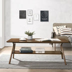 Roundhill Furniture Arona, ensemble de 3 tables basses en bois, style moderne du milieu du siècle