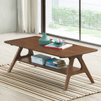 Roundhill Furniture Arona, ensemble de 3 tables basses en bois, style moderne du milieu du siècle