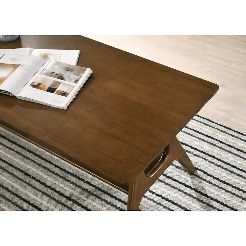 Roundhill Furniture Arona, ensemble de 3 tables basses en bois, style moderne du milieu du siècle