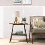 Roundhill Furniture Arona, ensemble de 3 tables basses en bois, style moderne du milieu du siècle