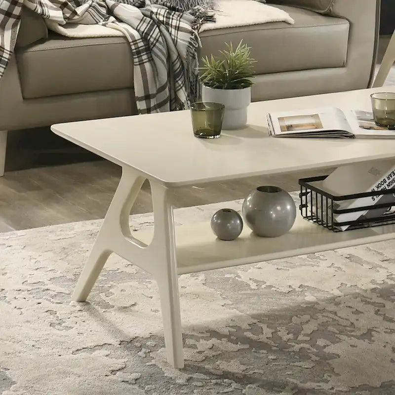 Roundhill Furniture Arona, ensemble de 3 tables basses en bois, style moderne du milieu du siècle