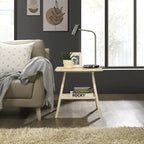 Roundhill Furniture Arona, ensemble de 3 tables basses en bois, style moderne du milieu du siècle