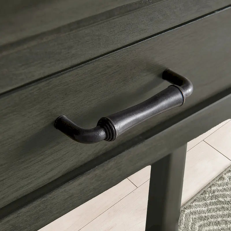 Meuble d'entrée/Vestiaire de style traditionnel, avec bord de plateau marron/gris, pour 1 personne