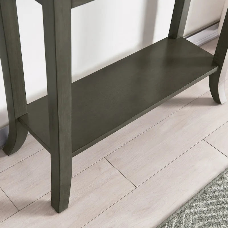 Meuble d'entrée/Vestiaire de style traditionnel, avec bord de plateau marron/gris, pour 1 personne