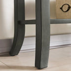 Meuble d'entrée/Vestiaire de style traditionnel, avec bord de plateau marron/gris, pour 1 personne