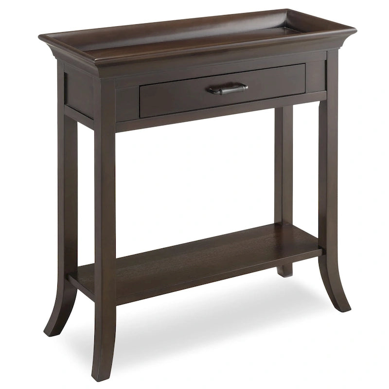 Meuble d'entrée/Vestiaire de style traditionnel, avec bord de plateau marron/gris, pour 1 personne