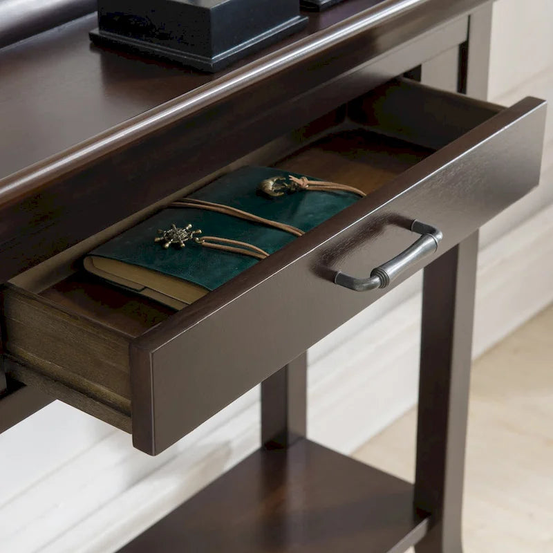 Meuble d'entrée/Vestiaire de style traditionnel, avec bord de plateau marron/gris, pour 1 personne