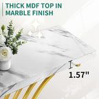 39 Console effet marbre avec piètement doré géométrique pour entrée