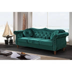 Gracewood Hollow Ensemble de salon 2 pièces Chesterfield rembourré avec clous de tapissier