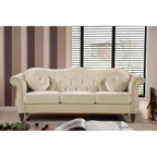 Gracewood Hollow Ensemble de salon 2 pièces Chesterfield rembourré avec clous de tapissier