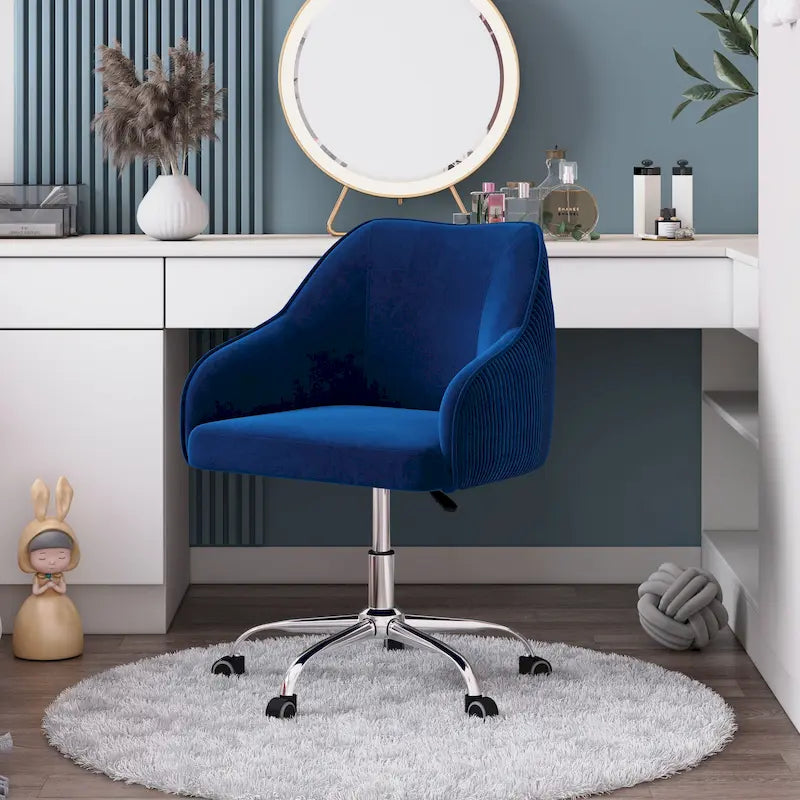Chaise de bureau ergonomique réglable en velours