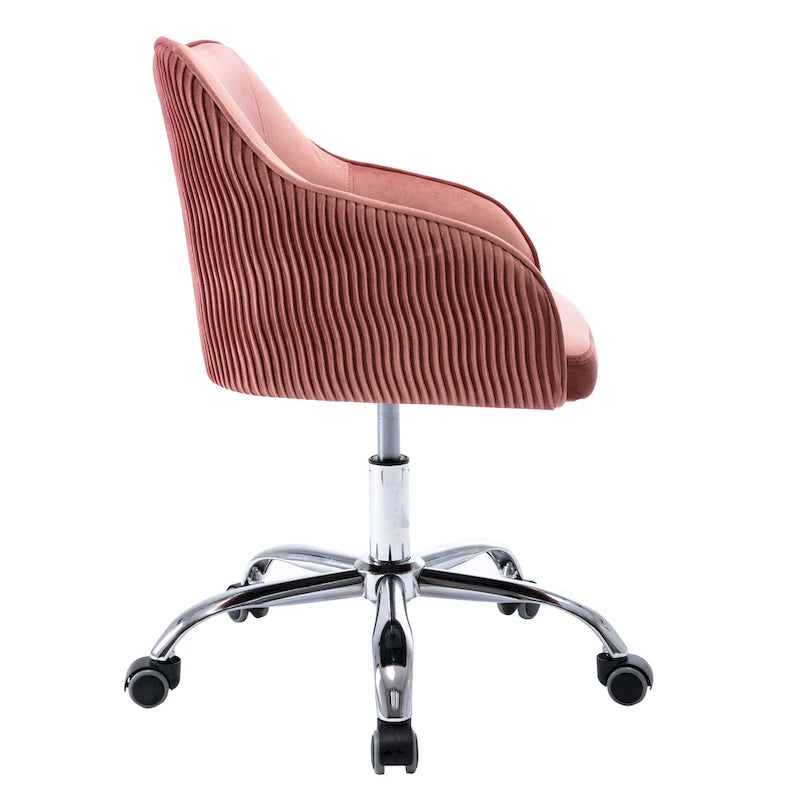 Chaise de bureau ergonomique réglable en velours