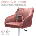 Chaise de bureau ergonomique réglable en velours