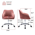 Chaise de bureau ergonomique réglable en velours