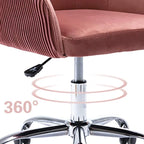 Chaise de bureau ergonomique réglable en velours