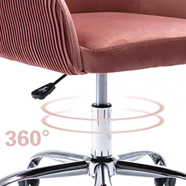 Chaise de bureau ergonomique réglable en velours
