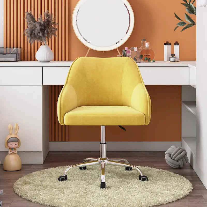 Chaise de bureau ergonomique réglable en velours