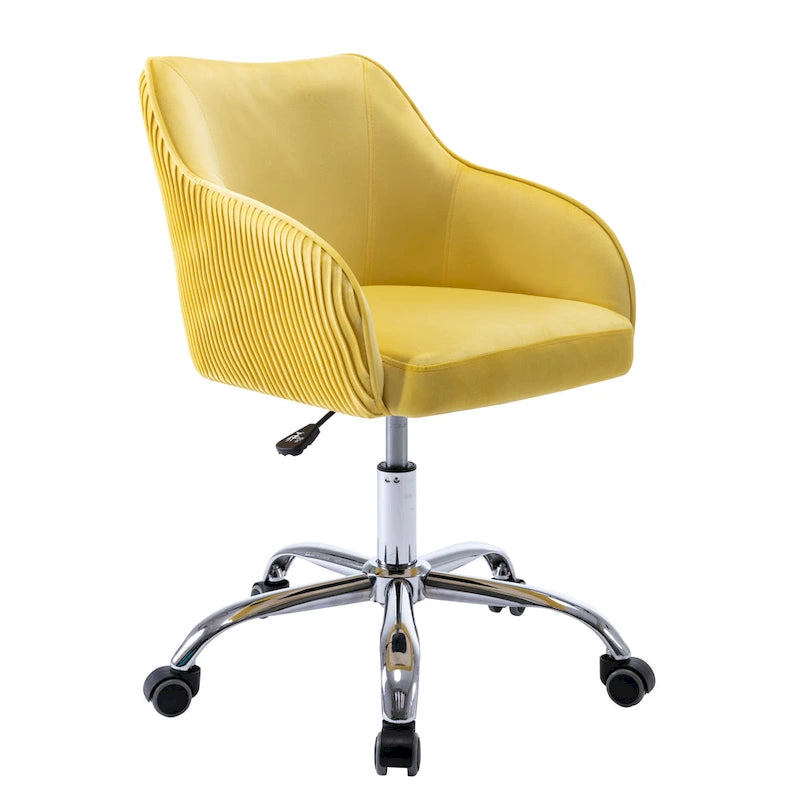 Chaise de bureau ergonomique réglable en velours
