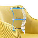 Chaise de bureau ergonomique réglable en velours