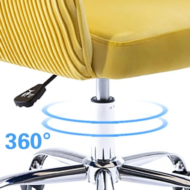 Chaise de bureau ergonomique réglable en velours