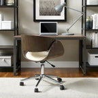Chaise de bureau réglable en bois et métal du milieu du siècle