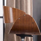 Chaise de bureau réglable en bois et métal du milieu du siècle